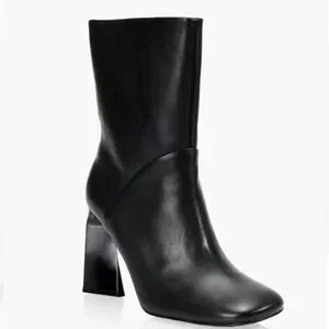 Wishbone Ines Boot Wishbone | Shoes | New Black Leather Boots By Wishbone Angular High ...